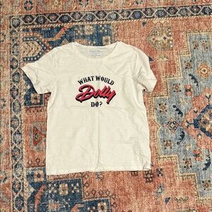 Draper James White Tee with Red and Black Graphic